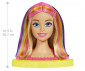 Кукла Barbie - Глава на Барби за оформяне на прически с неонови кичури HMD78 thumb 5