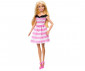 Barbie - Колекционерска кукла: 65-та годишнина, рокля с бели и розови райета HTH66 thumb 2
