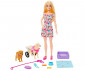 Кукла Barbie - Игрален комплект: На разходка с кученце HTK37 thumb 2