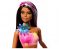 Игрален комплект за деца с кукла Barbie - Вълшебна русалка с цветна магия, брюнетка JDM73 thumb 3