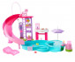 Игрален комплект за деца за кукла Barbie - Басейн с пързалка и 20 аксесоара JFP01 thumb 2