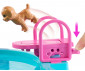 Игрален комплект за деца за кукла Barbie - Басейн с пързалка и 20 аксесоара JFP01 thumb 4