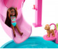 Игрален комплект за деца за кукла Barbie - Басейн с пързалка и 20 аксесоара JFP01 thumb 5