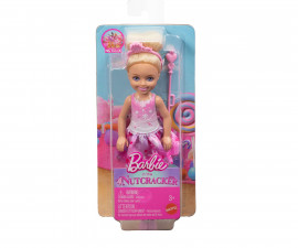 Игрален комплект за деца с кукла Barbie - Лешникотрошачката: Бяла снежна фея Челси JNB00