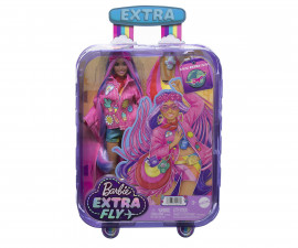 Кукла Barbie - Екстра: Барби туристка с тоалет пустиня (лилава коса) HPB15