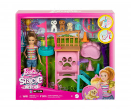 Игрален комплект за деца с кукла Barbie - Стейси дресира кученца Mattel HRM10