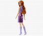 Игрален комплект за деца с кукла Barbie - Модерна Барби с червена коса и лилав тоалет Mattel HRM12 thumb 5