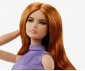 Игрален комплект за деца с кукла Barbie - Модерна Барби с червена коса и лилав тоалет Mattel HRM12 thumb 6