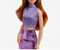 Игрален комплект за деца с кукла Barbie - Модерна Барби с червена коса и лилав тоалет Mattel HRM12 thumb 8