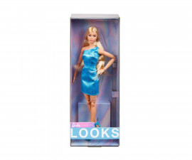 Игрален комплект за деца с кукла Barbie - Модерна Барби с дълга руса коса и син тоалет Mattel HRM15