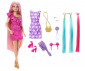 Игрален комплект за деца с кукла Barbie - С много дълга цветна коса за прически Mattel JDC85 thumb 2