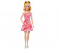 Игрален комплект за деца с кукла Barbie - Fashionistas: С розова флорална рокля HJT02 thumb 2