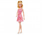 Игрален комплект за деца с кукла Barbie - Fashionistas: С розова флорална рокля HJT02 thumb 4