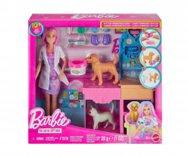 Игрален комплект за деца с кукла Barbie - Ветеринарна клиника JFX93