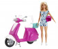 Игрален комплект за деца с кукла Barbie - Барби с розов скутер GBK85 thumb 2