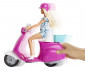 Игрален комплект за деца с кукла Barbie - Барби с розов скутер GBK85 thumb 4