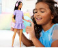 Игрален комплект за деца с кукла Barbie - Моден дизайн: С рокля на лилаво райе JJN58 thumb 7