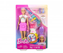 Игрален комплект за деца с кукла Barbie - Барби с шарена коса и аксесоари за прически JJP07