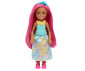 Игрален комплект за деца с кукла Barbie - Челси, с розова коса и синя диадема с цветя JKH59 thumb 3