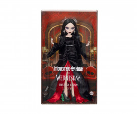 Комплект за игра с оригинална кукла Монстър Хай - Чудовища Wednesday: Мортиша Адамс JLK99