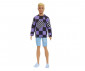 Игрален комплект за деца кукла Barbie - Fashionistats, Кен, лилава блуза с дълъг ръкав и дънки DWK44 thumb 2