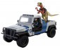 Играчка динозавър за момчета от филма Джурасик свят - Комплект за игра с камион, фигура на човек и динозавър HKY13 thumb 4