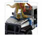 Играчка динозавър за момчета от филма Джурасик свят - Комплект за игра с камион, фигура на човек и динозавър HKY13 thumb 5