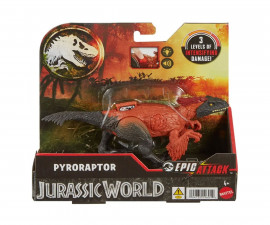 Играчка динозавър за момчета от филма Джурасик свят - Епична атака Пирораптор HTP67