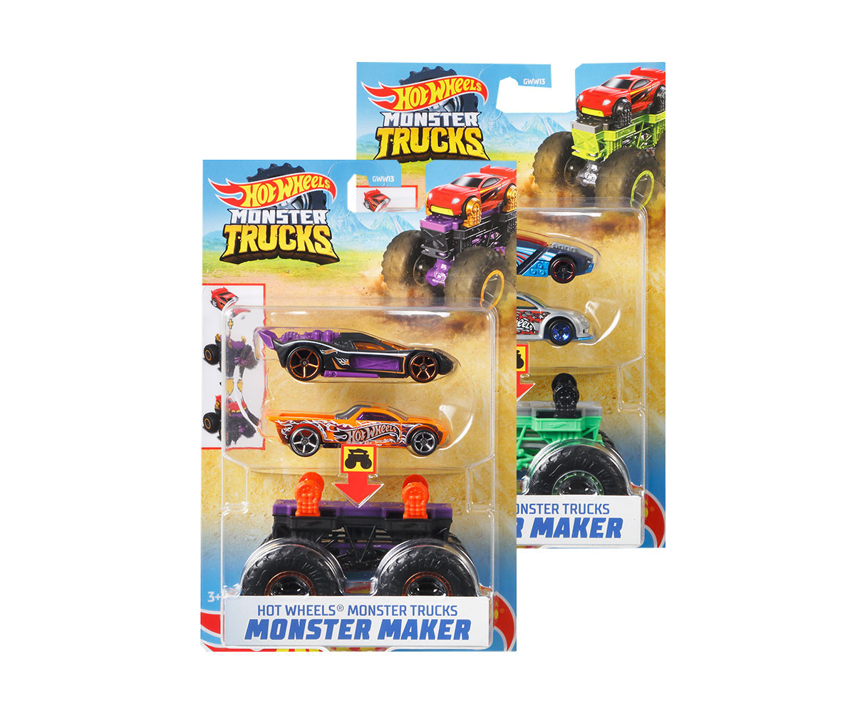 Игрален комплект за деца Hot Wheels - Голямо бъги Monster с 2 колички Хот Уилс GWW13