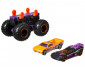 Игрален комплект за деца Hot Wheels - Голямо бъги Monster с 2 колички Хот Уилс, Лилаво бъги с оранжева и лилава количка GWW13 thumb 2