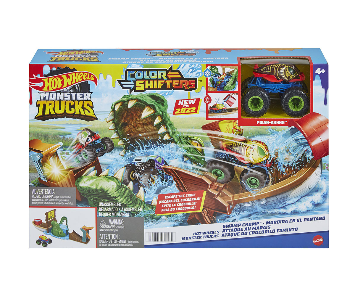 Комплект за игра за момчета Hot Wheels - Monster Trucks: Колички с променливи цветове HGV14