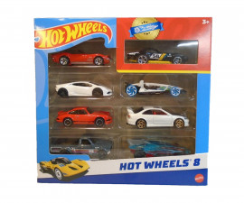 Играчка за момчета Hot Wheels - Комплект от 8 броя метални колички 1:64, асортимент HPV78