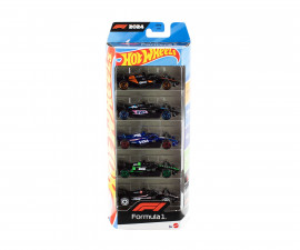 Комплект за игра от 5 колички за момчета Hot Wheels Формула 1 JGF58