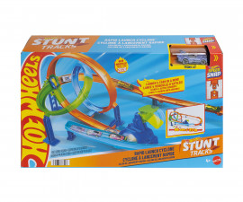 Играчка за момчета Hot Wheels Stunt Tracks - Писта с каскада и разбиване JHK73