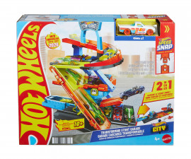 Играчка за момчета Hot Wheels City - Гараж с каскада JHL94