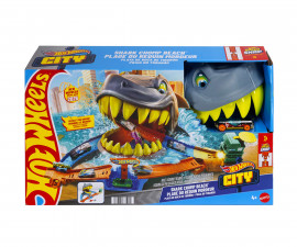 Количка за момчета Hot Wheels City - Комплект Атакуваща акула с 1 количка 1:64 JHL96