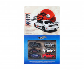Играчка за момчета Hot Wheels Silver Series - Комплект 6 колички Япония JLB23
