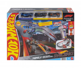 Играчка за момчета Hot Wheels Racing - Писта Спринт с 3 колички Формула 1 JNN32