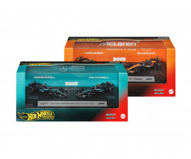 Количка за момчета Hot Wheels - Комплект 2 състезателни колички, асортимент JMM89
