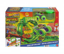 Играчка за момчета Hot Wheels - Monster Trucks: Писта с лупинг, слуз и камион - мутант JMK91