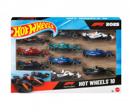 Играчка за момчета Hot Wheels - Formula 1: Състезателни колички, 10 броя JMM24