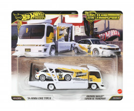 Играчка за момчета Hot Wheels - Комплект количка и транспотьор JMN15