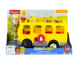 Детски игрален комплект Little People: Училищен автобус HDJ25