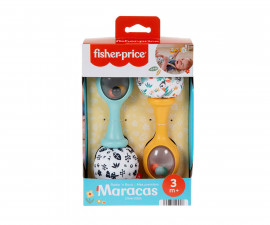 Бебешка играчка дрънкалка Fisher Price, 2 броя маракаси HMF34