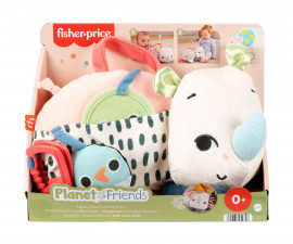 Играчка носорог Fisher Price, за игра по коремче HYR55