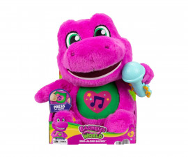 Fisher Price - Барни музикална плюшена фигурка с микрофон, 26 см JGT51