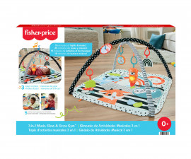 Музикална постелка за активна гимнастика и игра за бебета и деца Fisher Price 3в1 JMN72