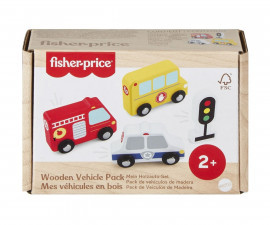 Дървена играчка за бебета и малки деца Fisher Price, малко превозно средство JCY32