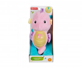 Музикална мека, плюшена играчка Fisher Price - Успокояващо морско конче със светлини, розово DGH73
