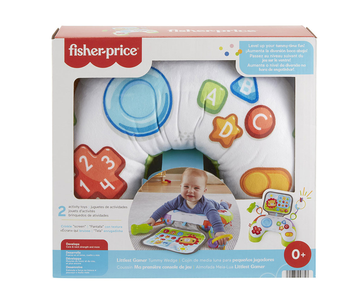 Възглавница за игри по коремче на новородено бебе Fisher Price, Малкият геймър HGB89